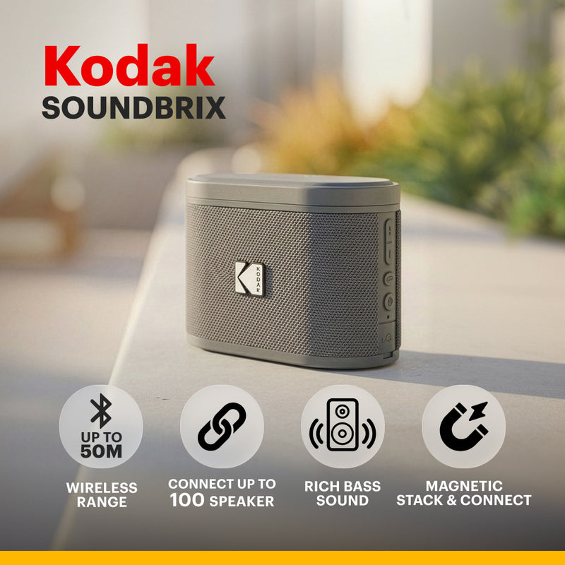Mini Enceinte Bluetooth - Brix - Orange - Kodak