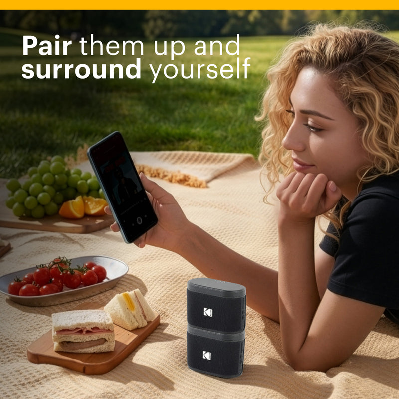 Mini Enceinte Bluetooth - Brix - Rouge - Kodak