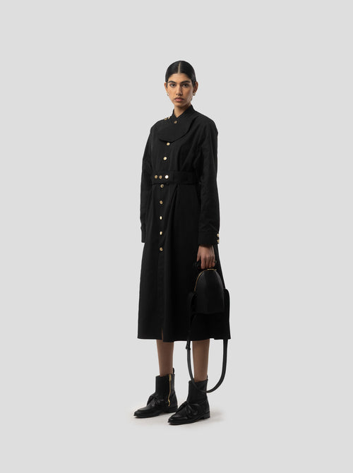Dress Kurtis In Black Technical Fabric