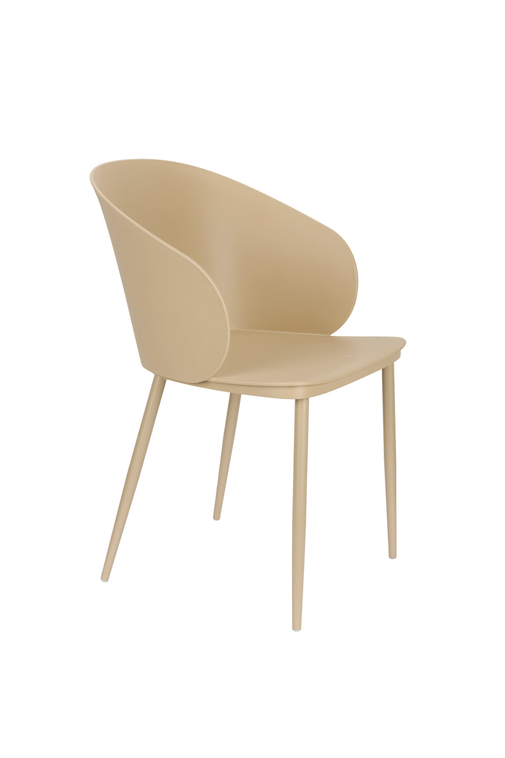 Gigi All - Dining Chair - Polypropylene Plastic - Beige/White