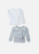 Pack of 2 Bralettes with Ties - Gray