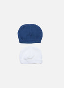 Lot De 2 Bonnets - Bleu Nuit/Blanc