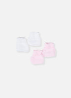 Accessoires Lot De 2 Paires De Bottons Pour Bébé - Blanc & Rose