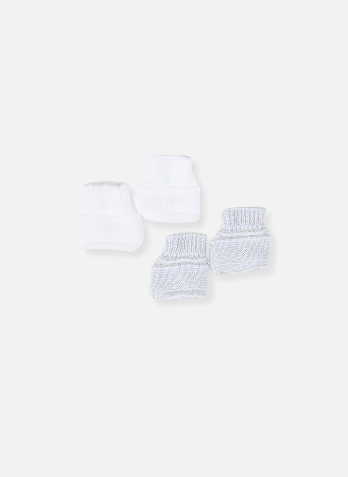 Accessoires Lot De 2 Paires De Bottons Pour Bébé - Blanc & Gris