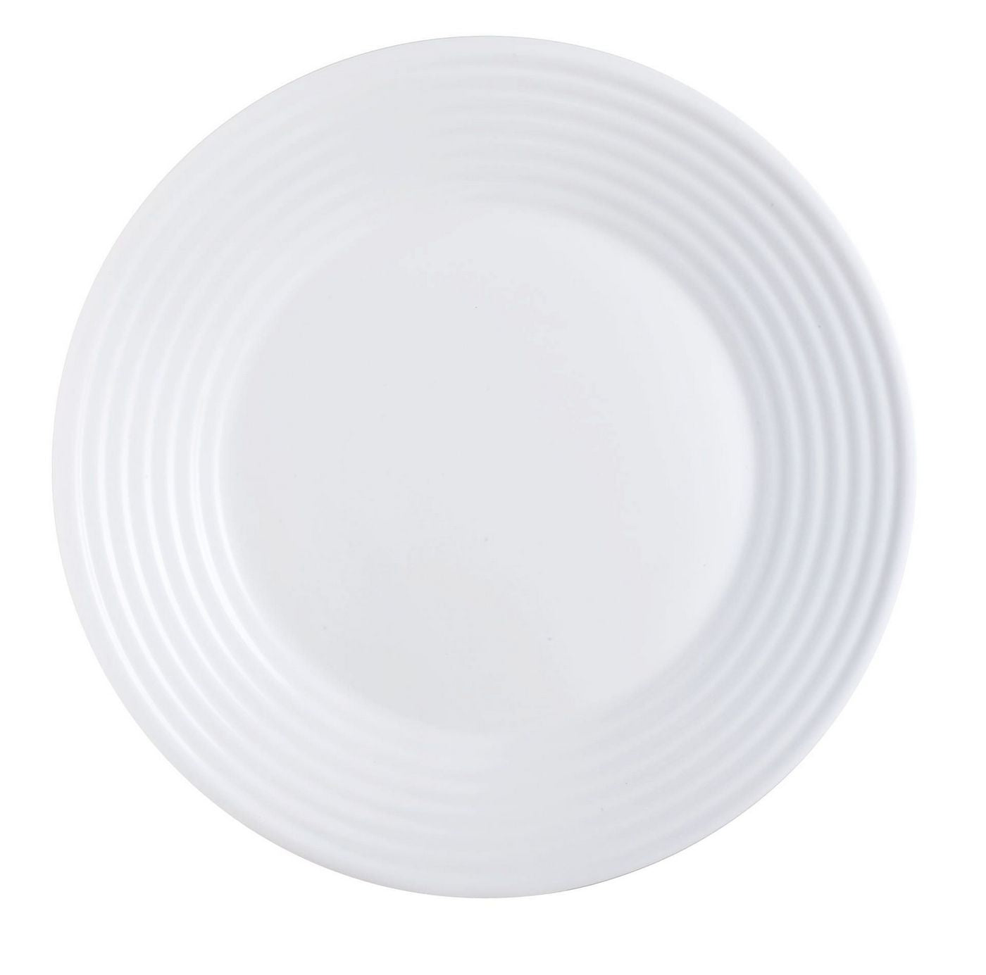 Harena - 6 platos llanos - Vidrio ópalo extra resistente - Blanco - Luminarc