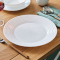 Harena - 6 platos llanos - Vidrio ópalo extra resistente - Blanco - Luminarc