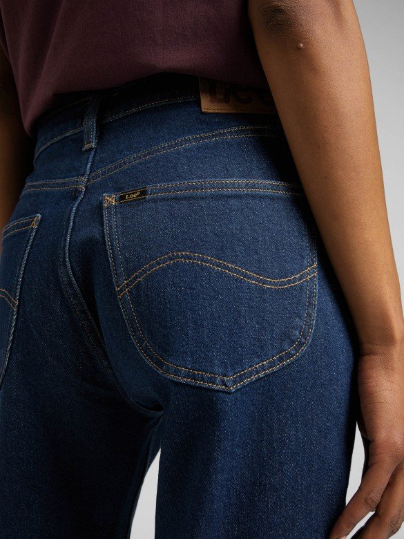 Jeans Carol Regular Straight - Azul Oscuro - Mujer
