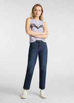 Dark Roberto Regular Straight Jeans - Dark Blue - Women