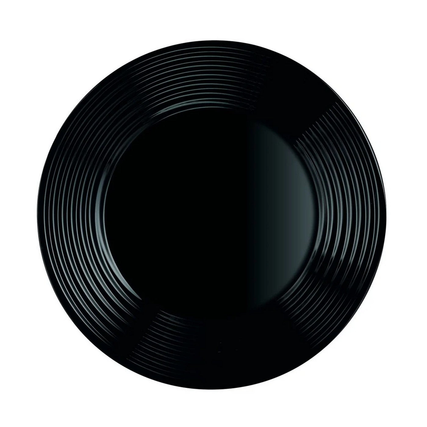 Harena - 6 Platos Llanos - Vidrio Templado Extrarresistente - Negro - Luminarc