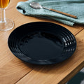 Harena - 6 Assiettes Desserts - Verre Trempé Extra Résistant - Noir - Luminarc