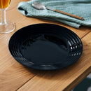 Harena - 6 Assiettes Desserts - Verre Trempé Extra Résistant - Noir - Luminarc