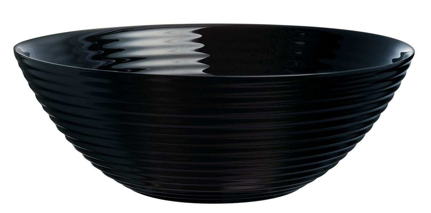Harena - Ensaladera - Vidrio Ópalo Extrarresistente - Negro - 27 cm - Luminarc