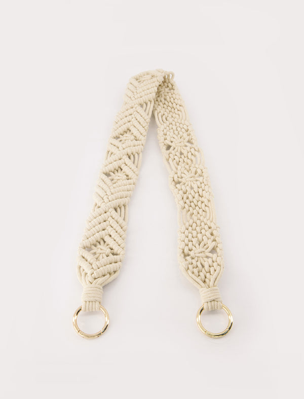 Braided Macrame Lanyard - Ecru