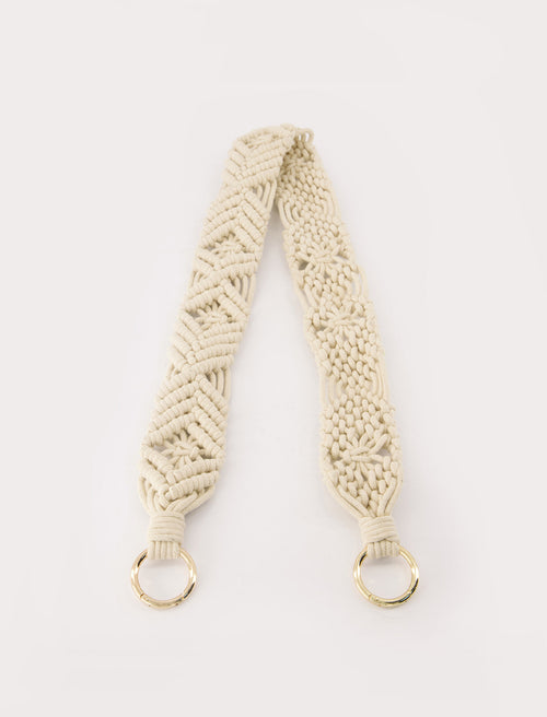 Lanière Laniere Macrame Tressee - Ecru