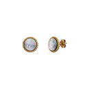 Boucles D'Oreilles Lady Nacre Grise