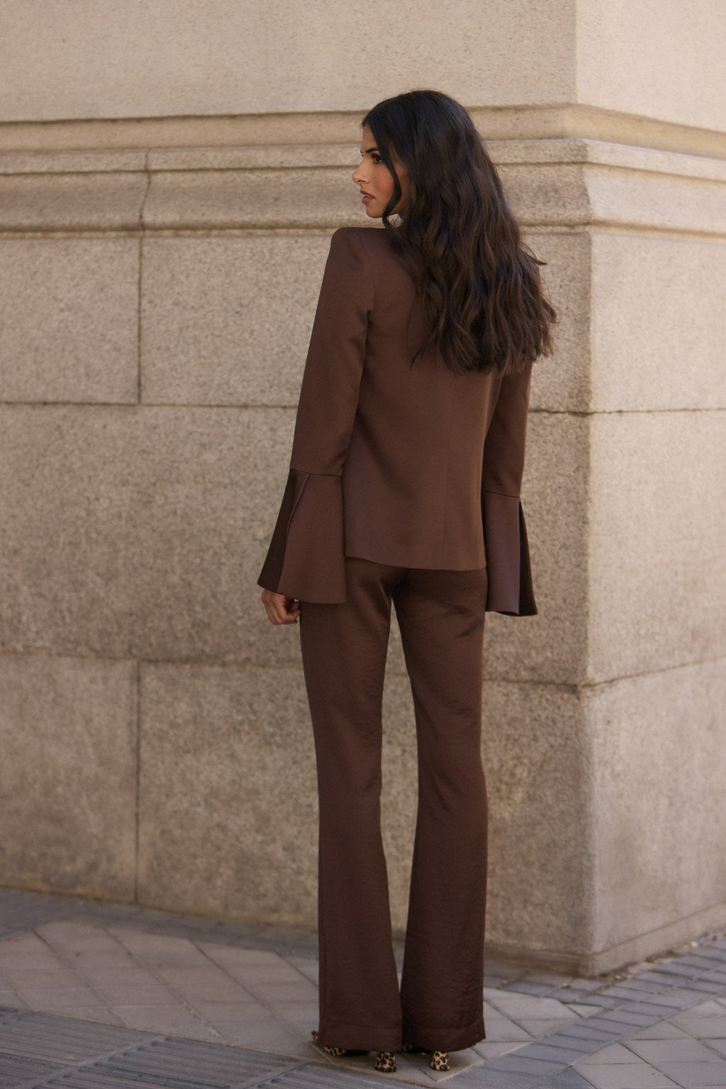 Pantaloni Cíes Marrón