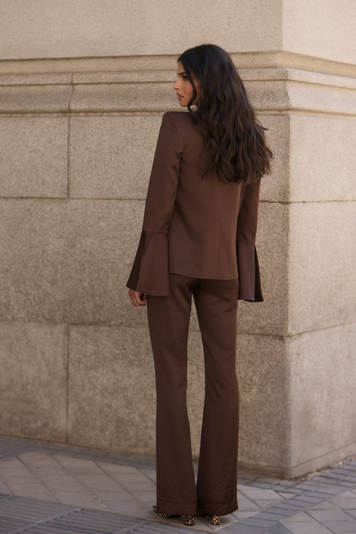 Pantaloni Cíes Marrón