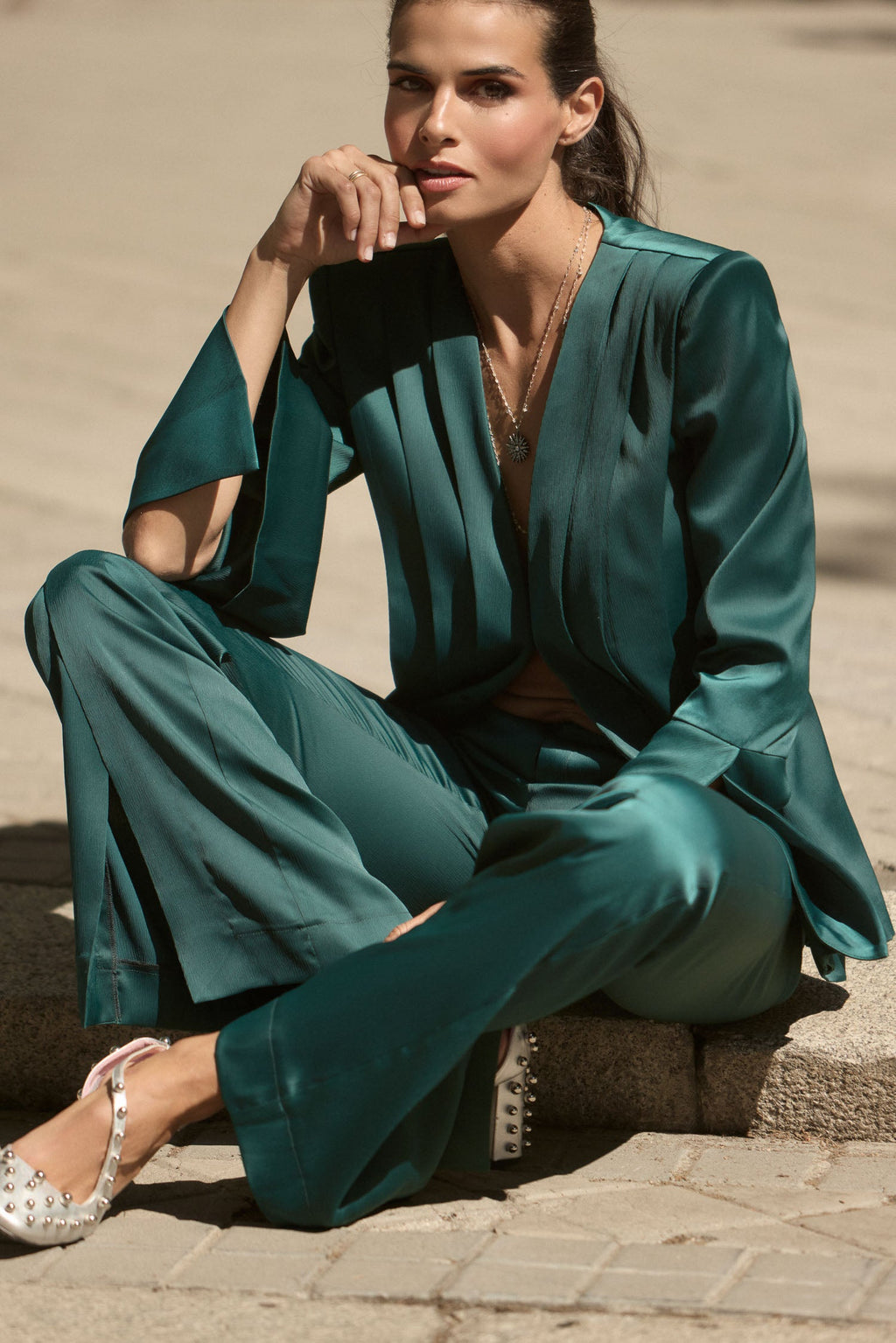 Pantalon Cíes Petróleo