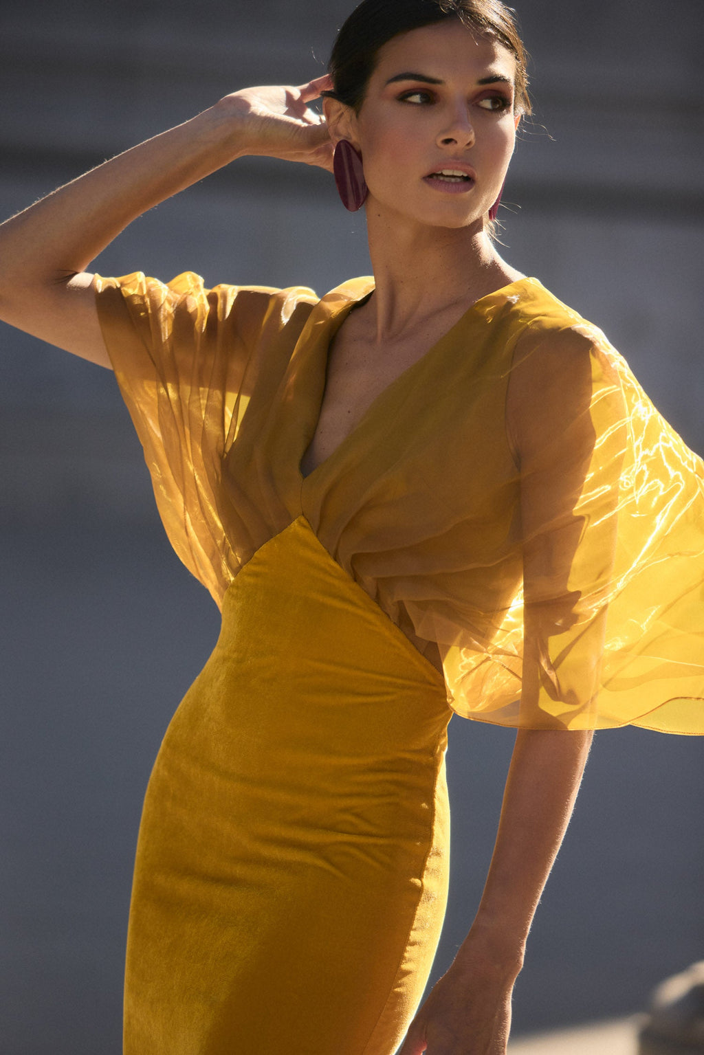 Vestido Beluso Mostaza