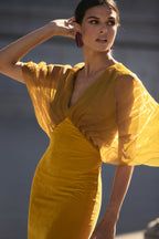 Vestido Beluso Mostaza