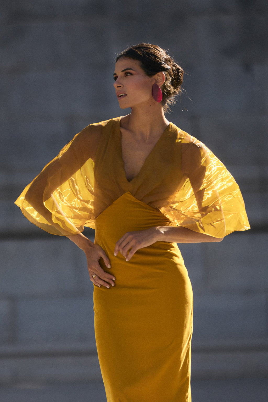 Vestido Beluso Mostaza