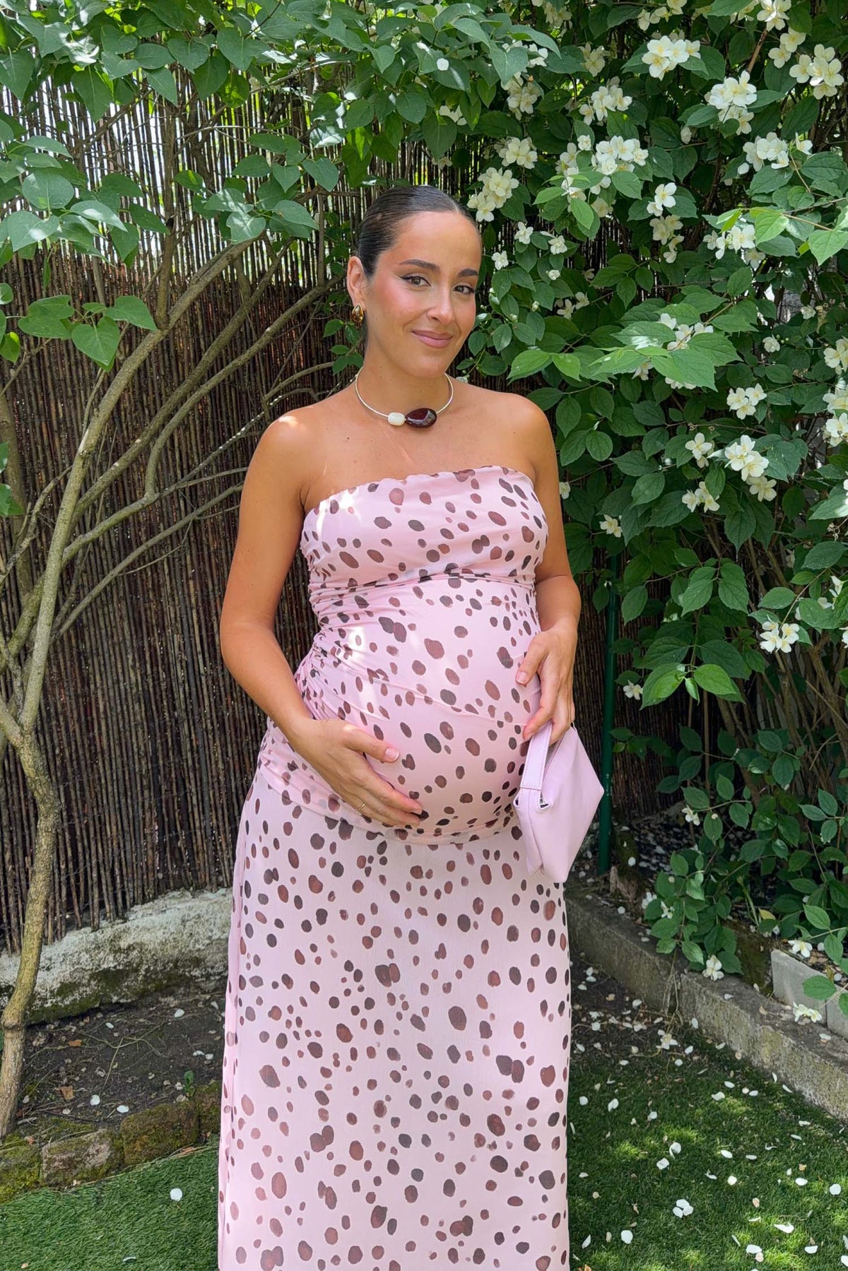 Robe Camille Topos Rosa