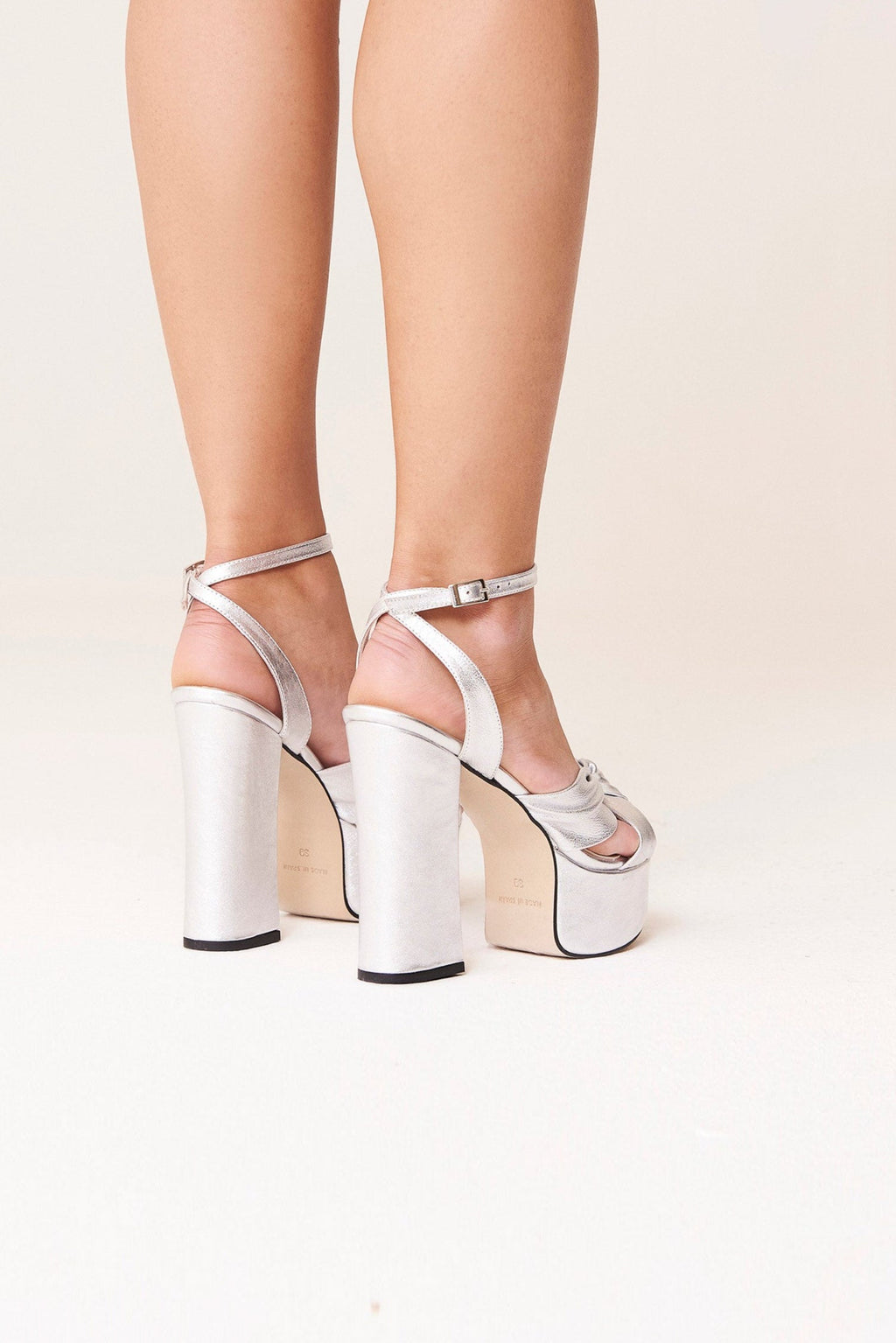Sandalias Greta Block Plata