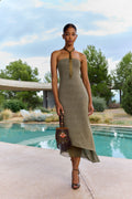 Vestido Fiamma Caqui
