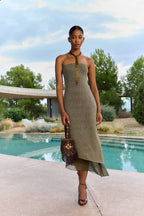 Vestido Fiamma Caqui