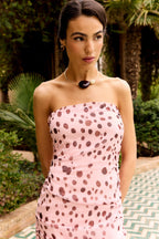 Robe Camille Topos Rosa