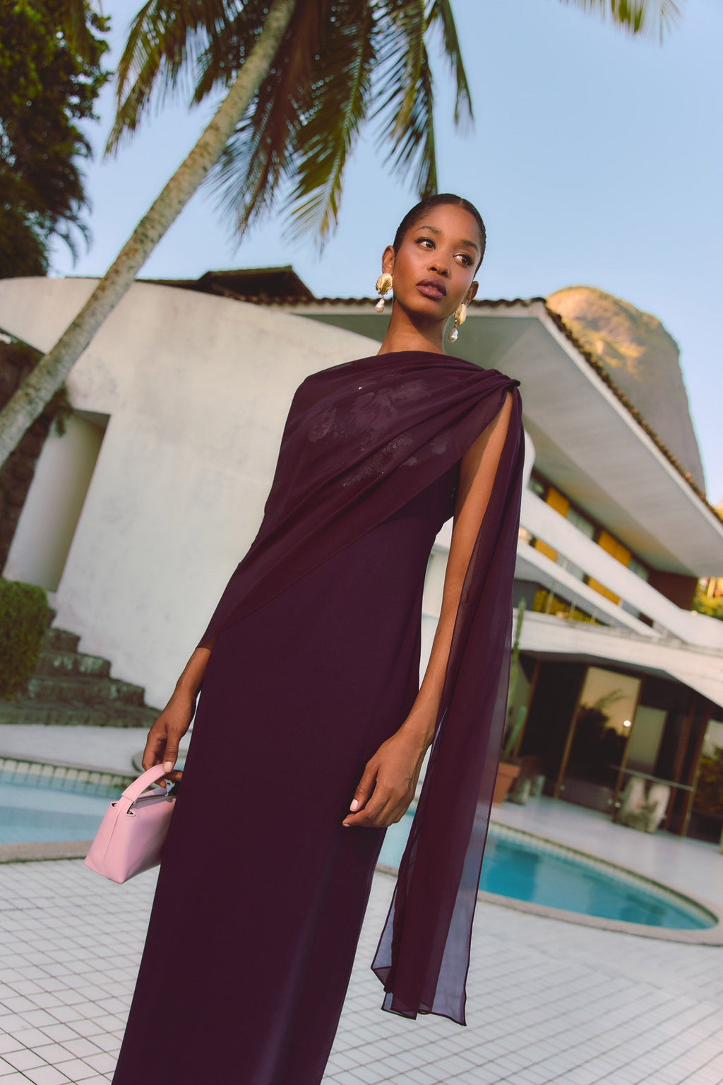 Vestido Elyza Guinda