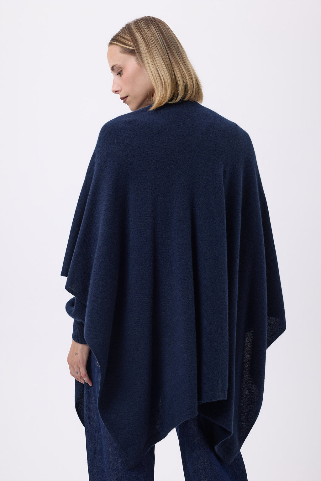 Poncho Lago - Bleu Marine - Femme