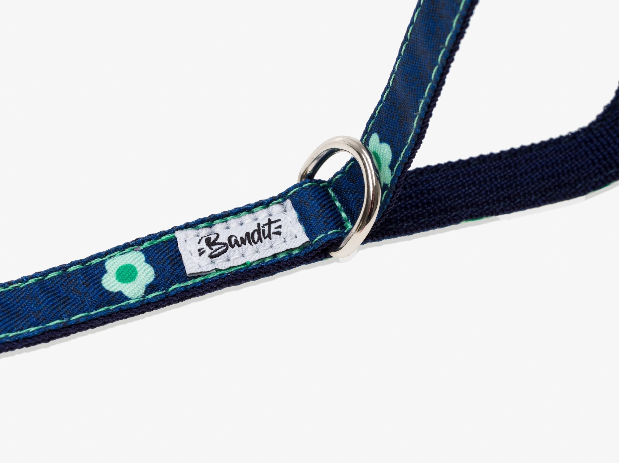 Raw Blue Denim Floral Lead - Dog