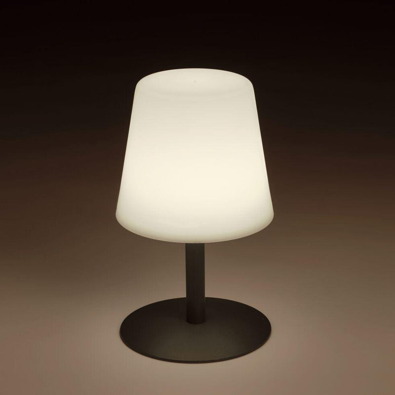 Lot de 4 Lampe de table sans fil pied en acier gris LED blanc chaud/blanc dimmable STANDY MINI Rock H25cm - REDDECO.com