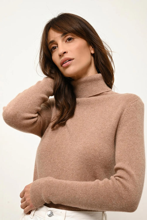 Pull Col Roulé - Lanais - Camel Chiné