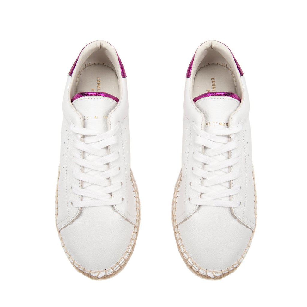 Lancry Espadrille Trainers - Fuschia Irisé - Women