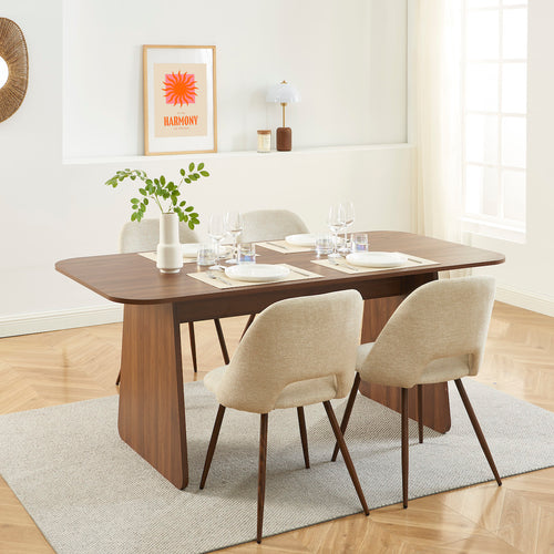 Dining Table - Lango - Rectangular Walnut Effect