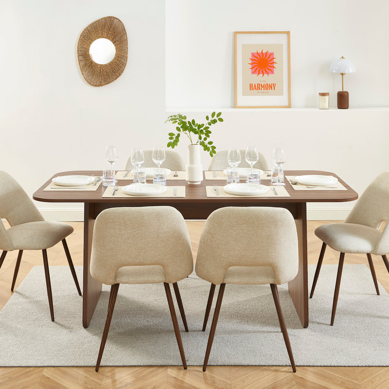 Dining Table - Lango - Rectangular Walnut Effect