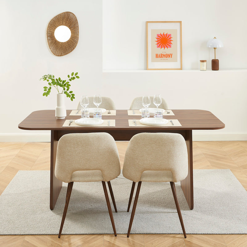 Dining Table - Lango - Rectangular Walnut Effect