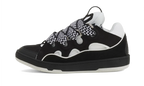 Curb Leather Sneakers Black White