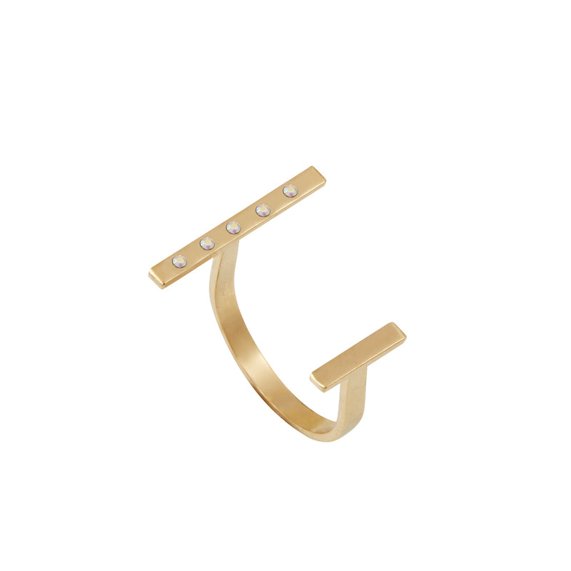 Bague Ajustable Las Vegas Paris Crystal Aurore Boreal