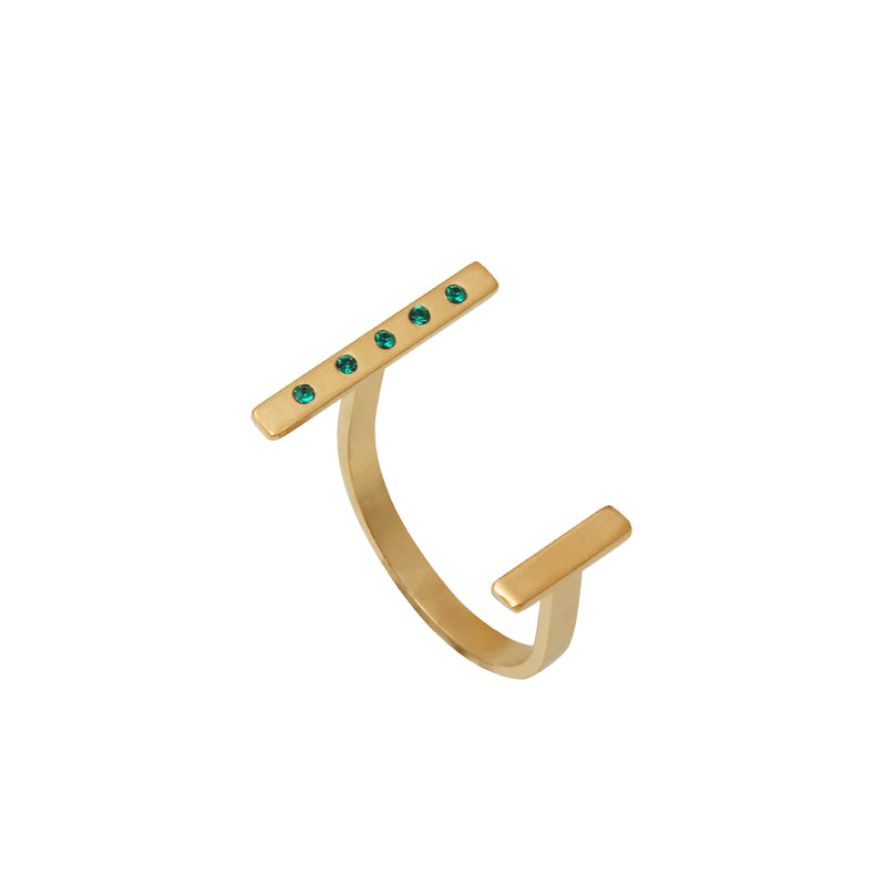 Bague Ajustable Las Vegas Paris Emerald