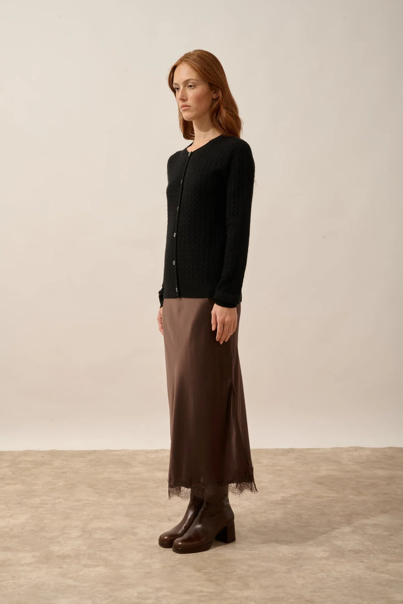 Cardigan Col Rond - Laura - Noir