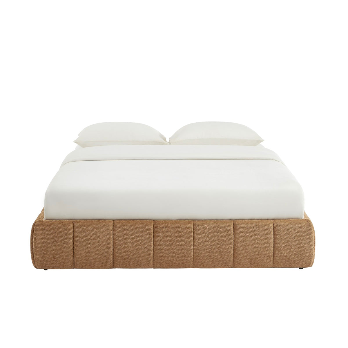 Lavinia - Letto contenitore - Tessuto ciniglia caramello