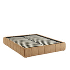 Lavinia - Letto contenitore - Tessuto ciniglia caramello