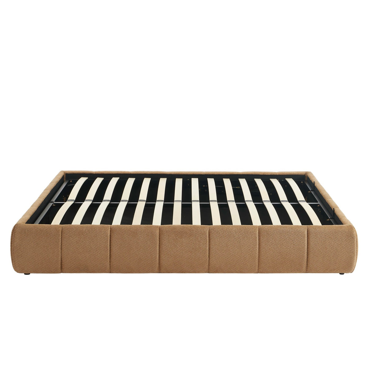 Lavinia - Letto contenitore - Tessuto ciniglia caramello
