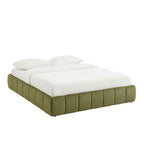 Lavinia - Letto contenitore - Tessuto ciniglia verde