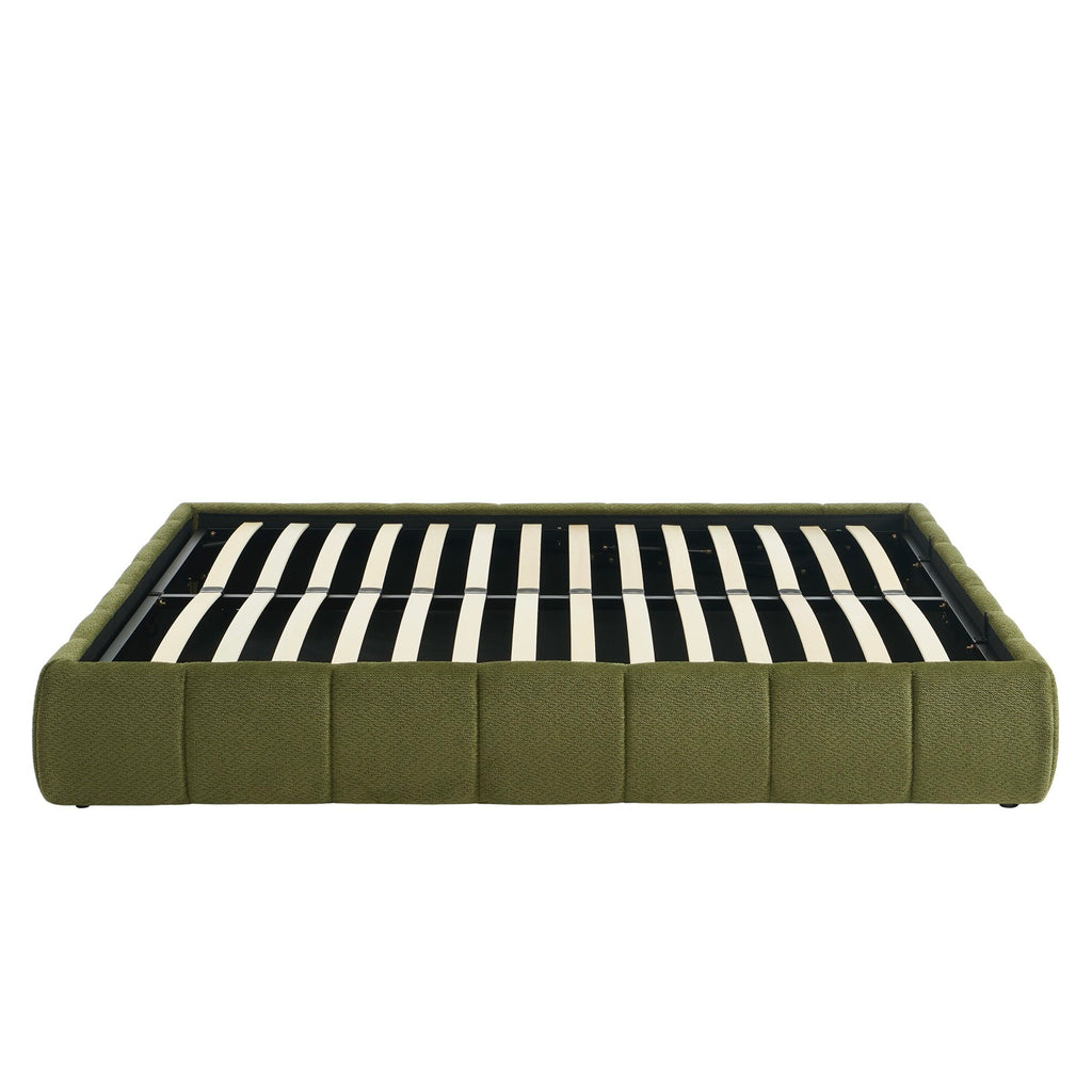 Lavinia - Letto contenitore - Tessuto ciniglia verde