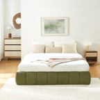 Lavinia - Letto contenitore - Tessuto ciniglia verde