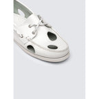 Mocasines Náuticos Blancos Con Agujeros - Blanco